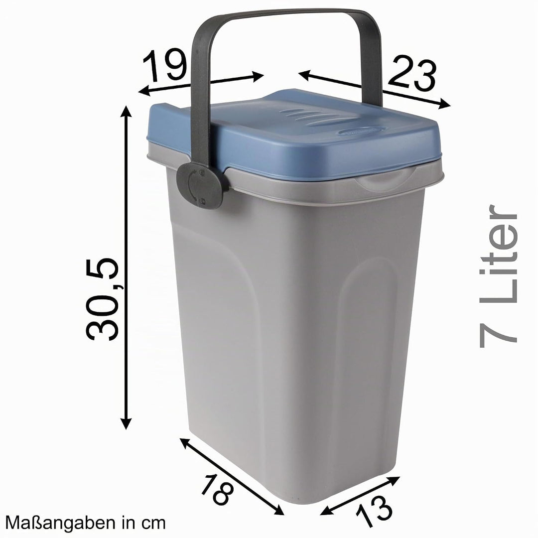 Windeleimer Geruchsdicht 7 Liter Gelb, Biomülleimer Verschliessbar, Bio Mülleimer Klein, Komposteime