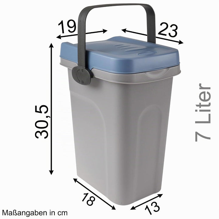 Windeleimer Geruchsdicht 7 Liter Gelb, Biomülleimer Verschliessbar, Bio Mülleimer Klein, Komposteime