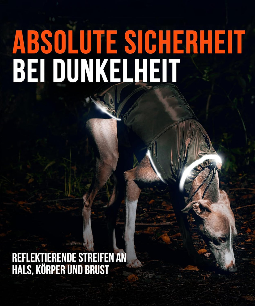 ZAUBERPFOTE® Hunderegenmantel London I Mit extra langem YKK® Reissverschluss für Halsband & Geschirr