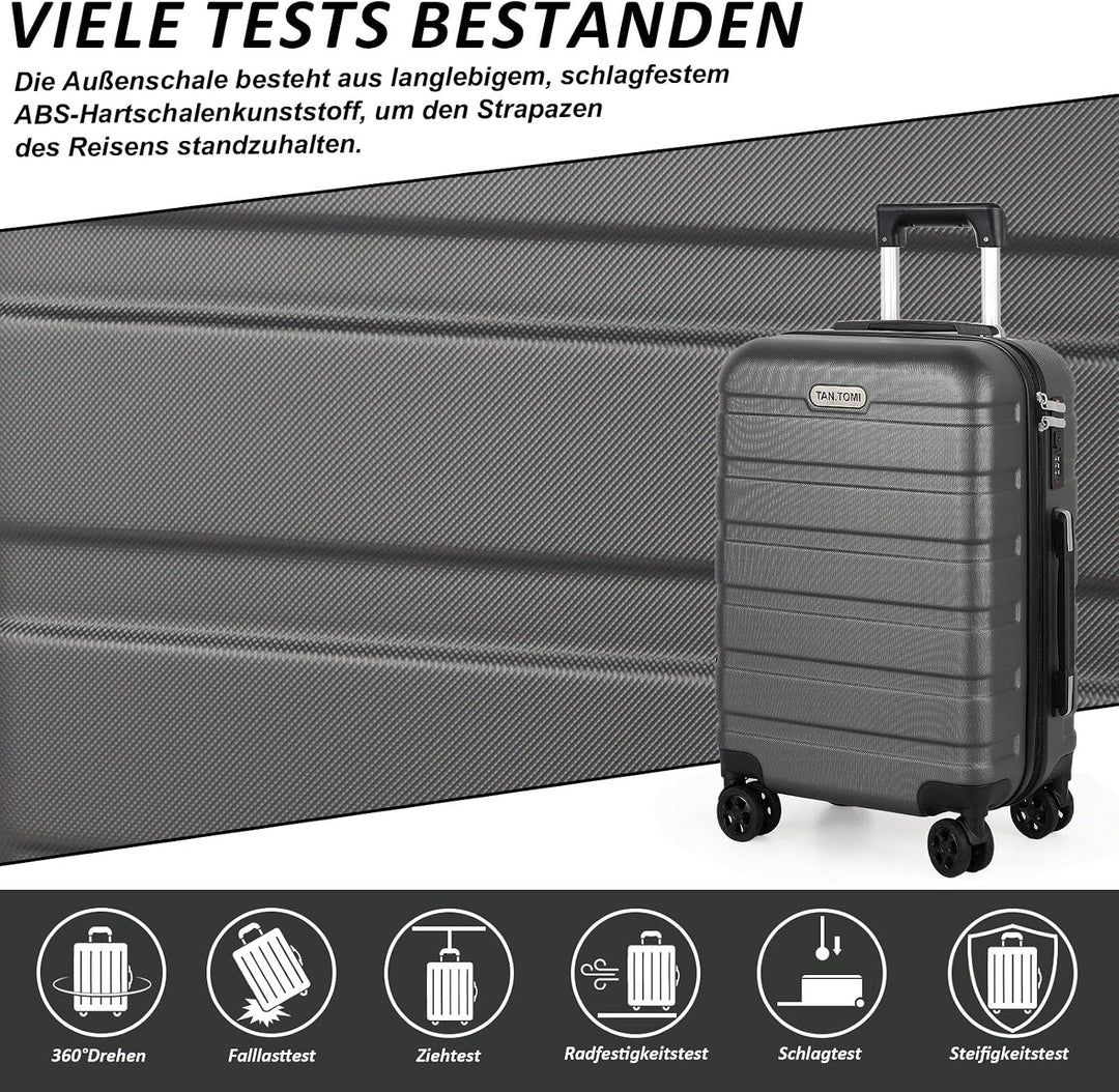 TAN.TOMI Handgepäck Koffer, Reisekoffer Hartschalenkoffer, Koffer &amp; Trolley Handgepäck mit Passworts