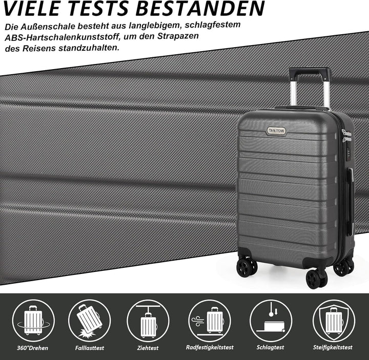 TAN.TOMI Handgepäck Koffer, Reisekoffer Hartschalenkoffer, Koffer &amp; Trolley Handgepäck mit Passworts