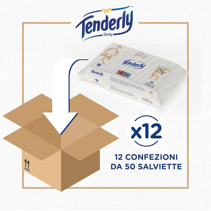Tenderly Disney Baby-Tücher, weiche Feuchttücher, ideal für die tägliche Reinigung des Babys, mit Di