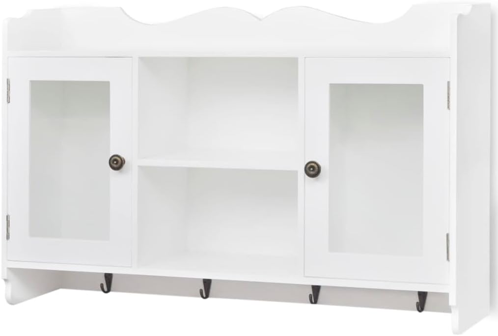 vidaXL Wandschrank Küchenschrank Landhaus Bücher/DVD/Gläser Schrank Regal MDF