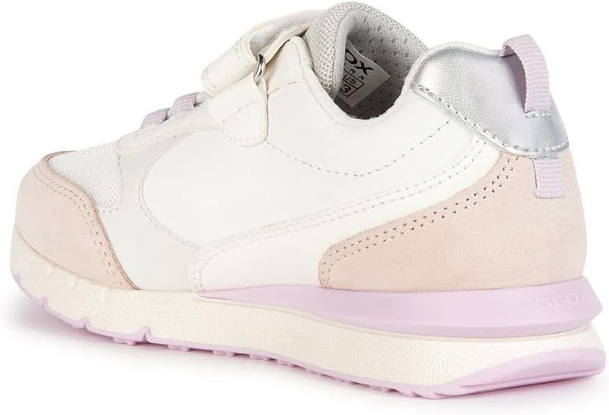 Geox Mädchen J Fastics Girl Sneaker 38 EU White Rose, 38 EU White Rose