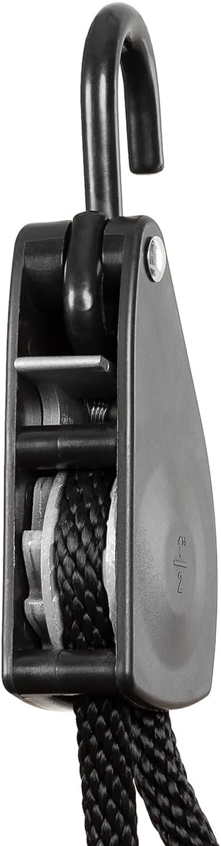 MFH Spannseil mit Ratschensicherung, schwarz (11 mm, 2 Meter), 11 mm, 2 Meter