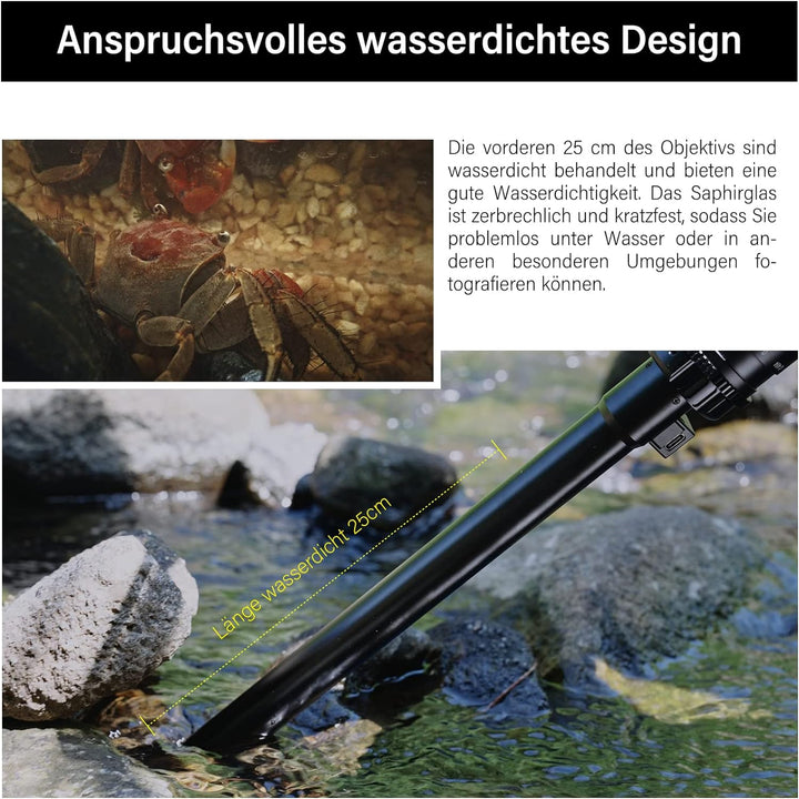 AstrHori 28 mm F13 2X Makrosondenobjektiv Vollformat Spezialobjektiv Eingebautes Ringlicht für spieg