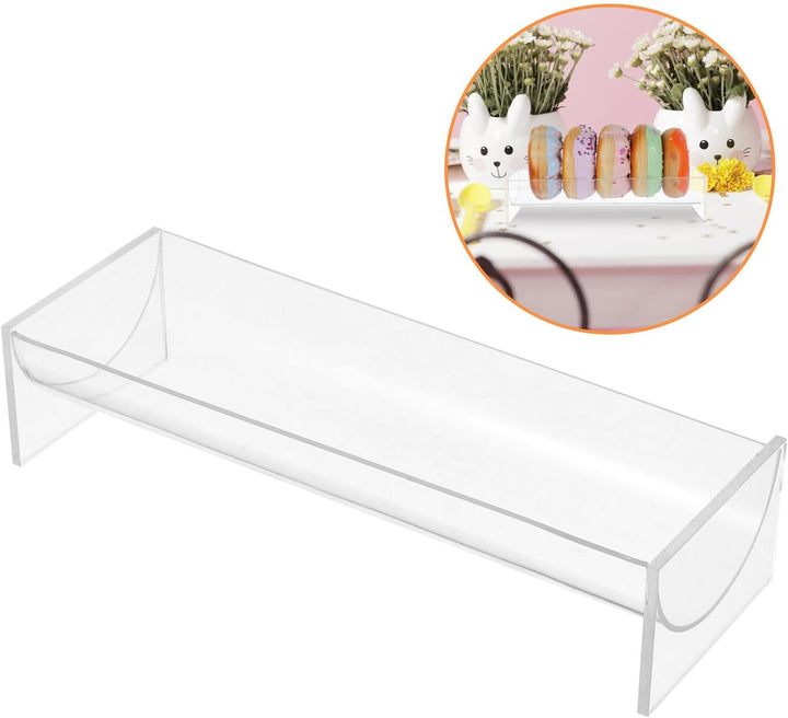 MAGICLULU Elegantes Transparentes Acryl Macaron Tablett für Desserts und Macarons Stabil und Leicht