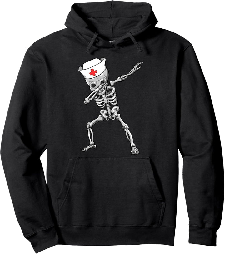 Lustige Skelett-Schwesternkleidung zum Abtupfen Pullover Hoodie