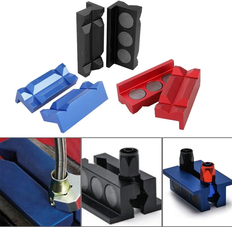 2 Stück Schraubstockbacken, MoreChioce Schraubstock-Schonbacken Aluminiumlegierung Schraubstock Schu