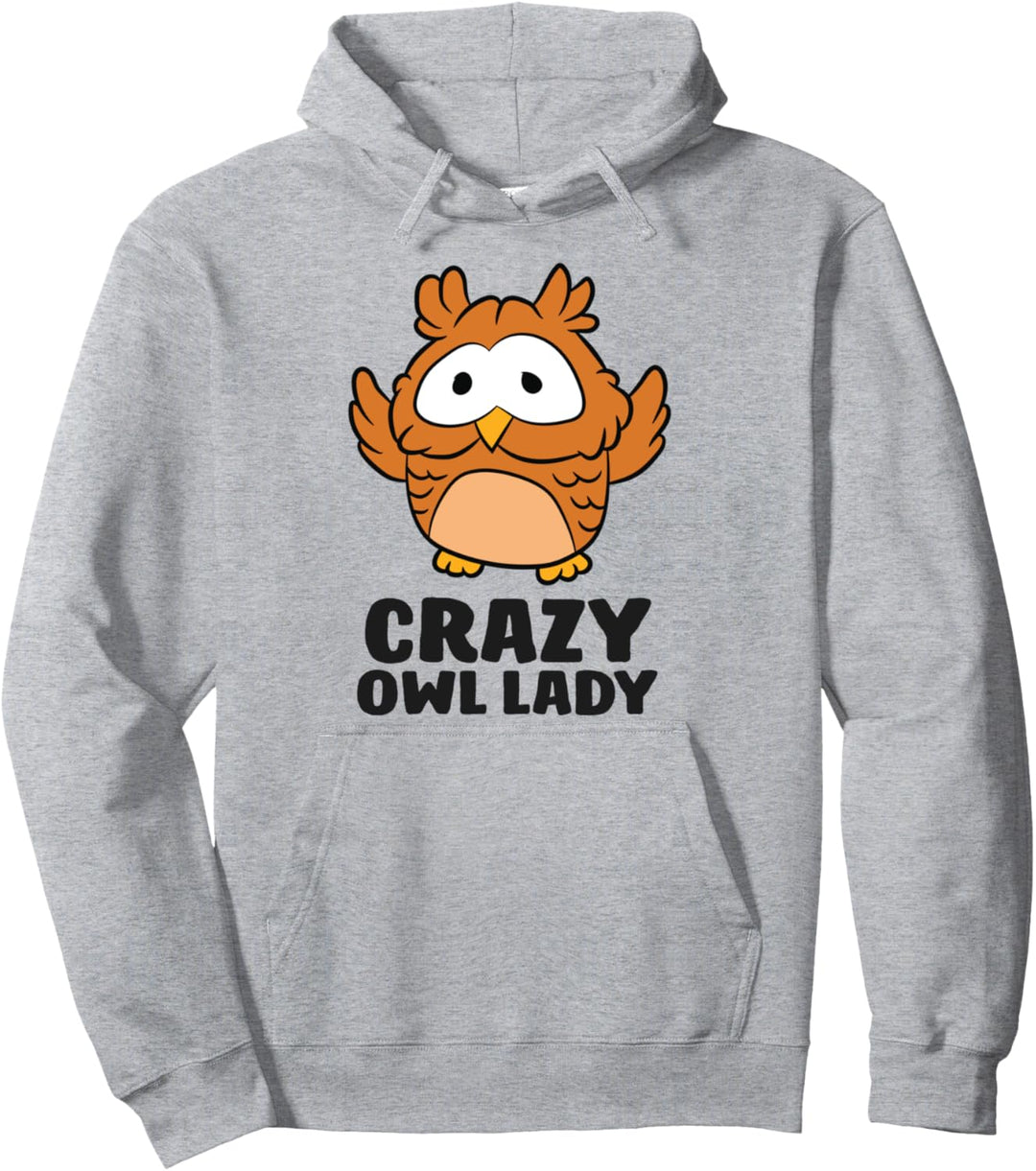 Eule Mädchen Lustige verrückte Eule Lady Süsse Eule Pullover Hoodie