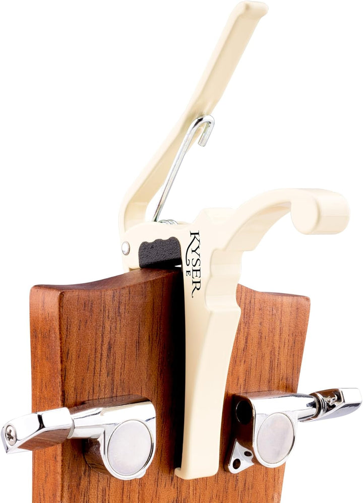 Fender x Kyser Quick-Change Electric Guitar Capo (Olympic White), KGEFOWA, Olympic White