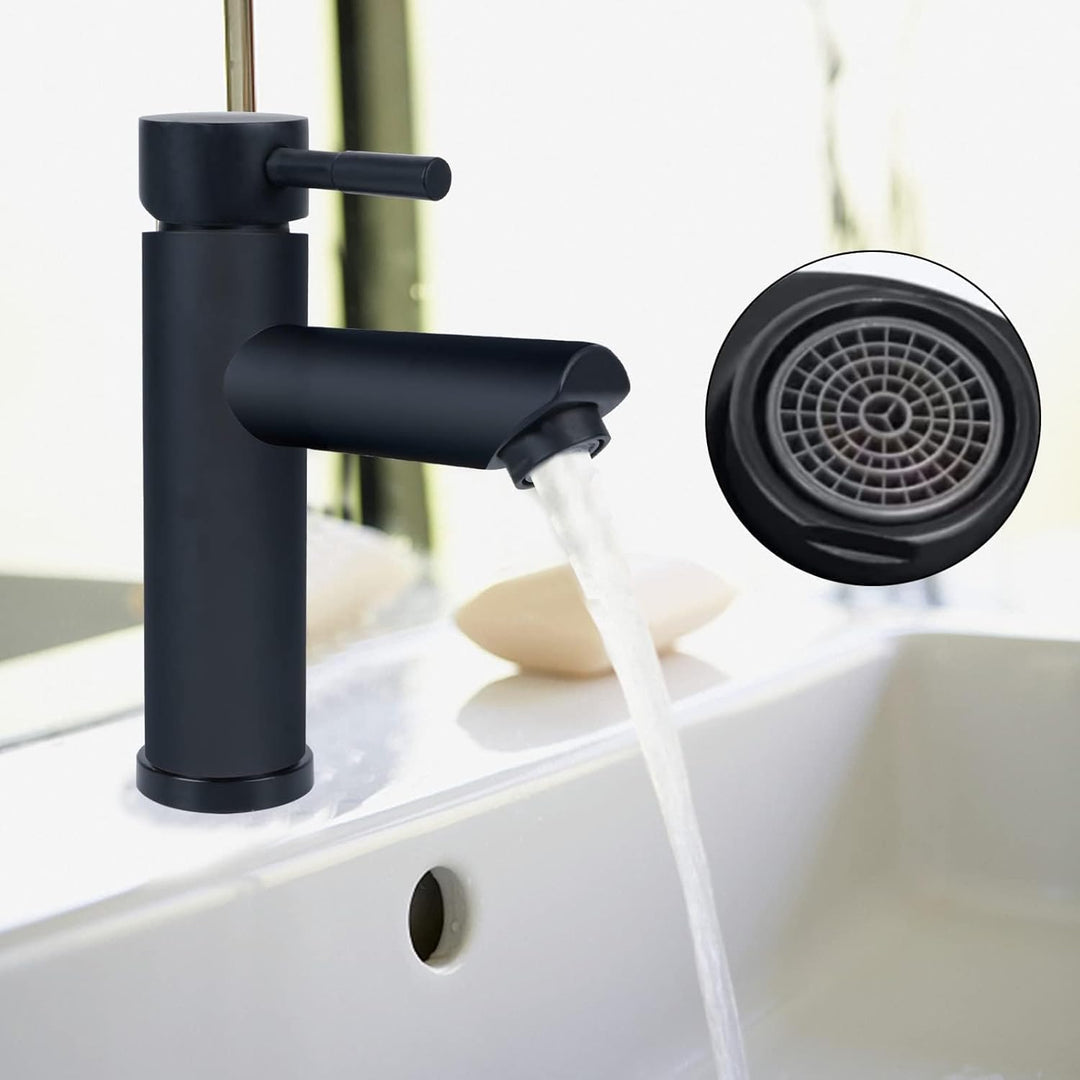 Wasserhahn Bad Waschtischarmatur Schwarz Badarmatur Waschbecken Armaturen Matt Waschtischarmatur Set