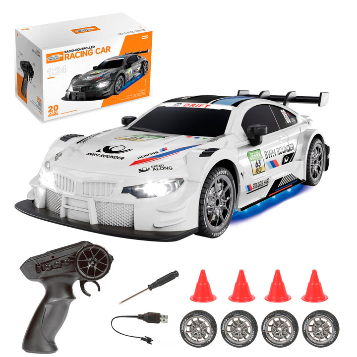 Ferngesteuertes Auto 1:24 Scale Drift Car 4WD 2.4GHz RC Drift Auto 20KM/H Hohe Geschwindigkeit Rennw