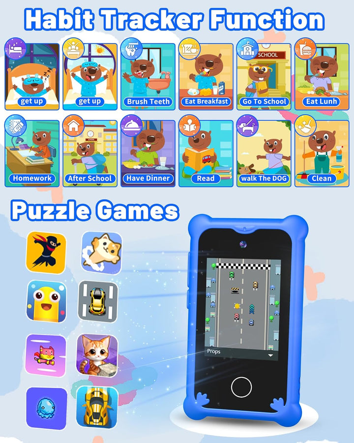 Kinder Handy, Dinosaurier Weihnachten Geburtstag Geschenke für Jungen Alter 3-12, Kinderkamera im Sm