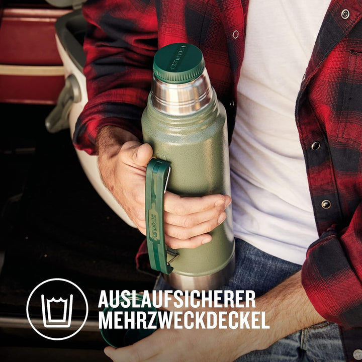 Stanley Classic Legendary Bottle Thermoskanne 1L - Hält 24 Stunden heiss/Kalt - Edelstahl Thermosfla
