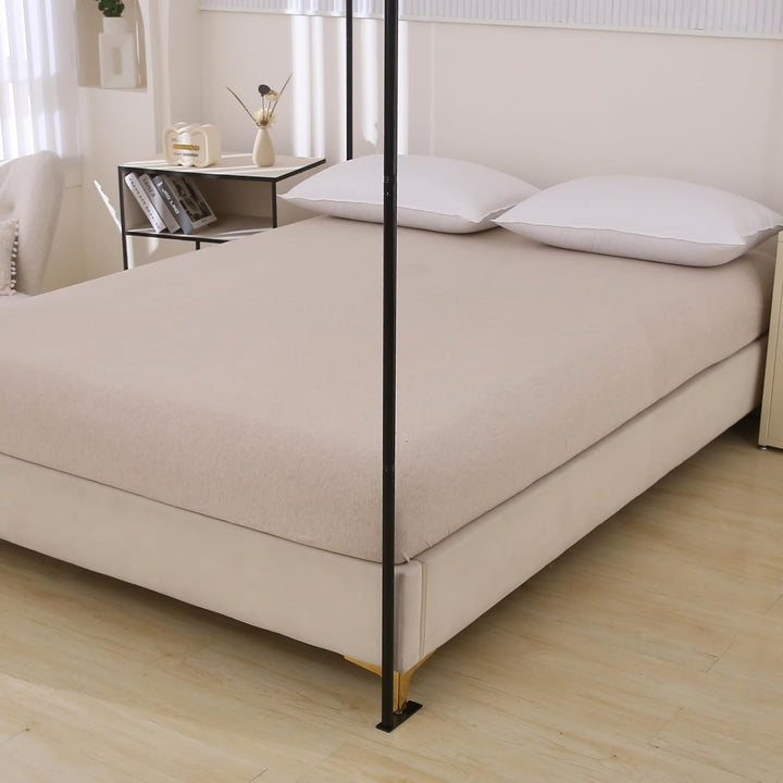 Beyeutao Himmelbett Gestell Schwarz Bed Canopy Frame Vier Poster B140×L200×H200 cm Bettvorhangrahmen