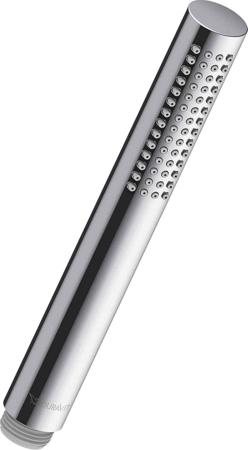Duravit Universal Stabbrause, Duschkopf mit Strahlart Rain, Duschbrause rund, Handbrause mit reinigu