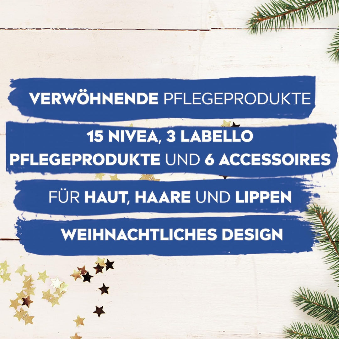 NIVEA Adventskalender 2025 – 24 Türchen mit verwöhnenden Überraschungen, Weihnachtskalender mit Pfle