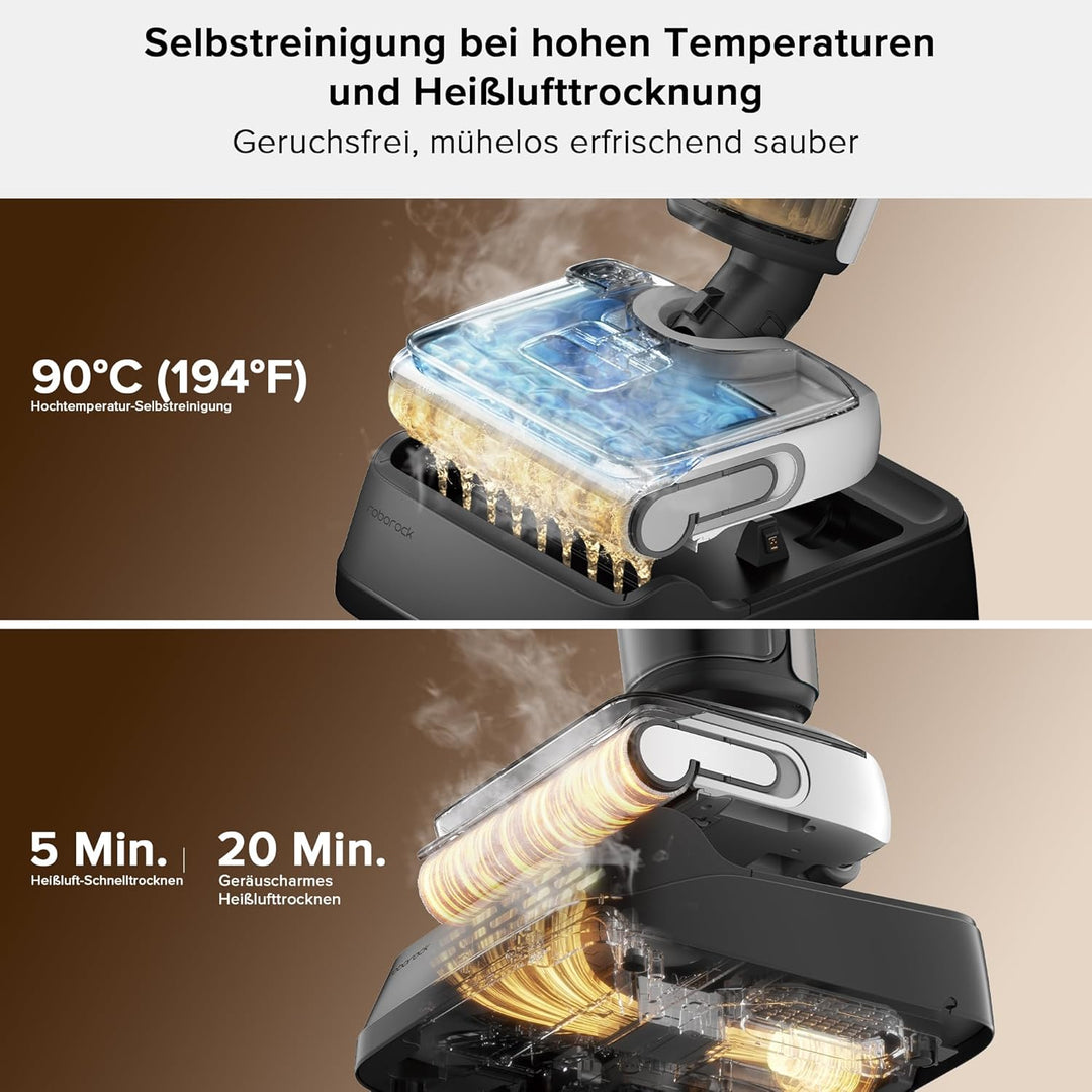 roborock F25 BX Nass Trockensauger, 180° Flach absenkbar, Kabelloser Staubsauger und Mopp in einem m