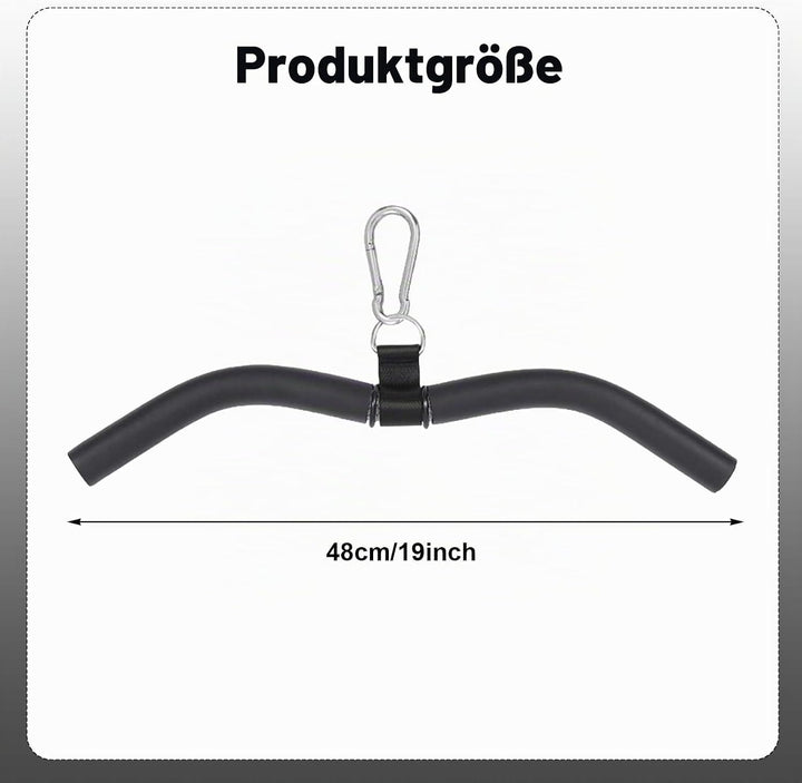 Latzug Griff, Bizeps Stange Trizeps Kabelzug, Latzugstange Kurz 48 cm Schwarz, Gym Zuhause Bodybuild