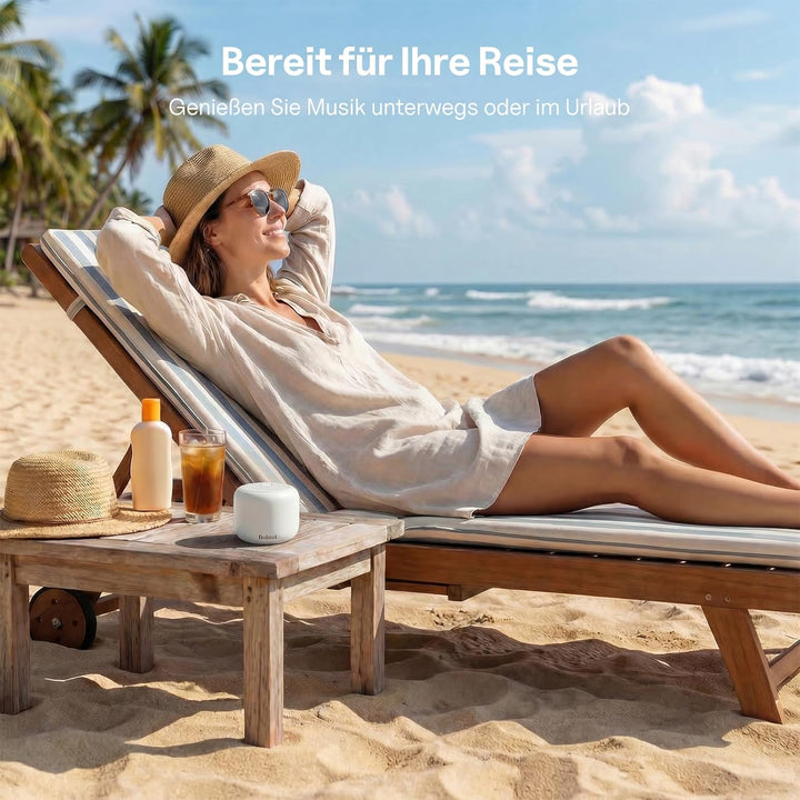 Bobtot Tragbarer Bluetooth-Lautsprecher, kabelloser wasserdichter Lautsprecher mit lautem Stereo-Sou