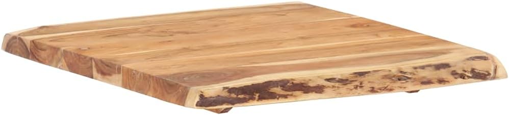 vidaXL Massivholz Tischplatte Baumkante Massivholzplatte Akazie 58x(50-60) x3,8cm 60 x 60 x 3.8 cm,