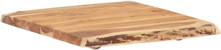 vidaXL Massivholz Tischplatte Baumkante Massivholzplatte Akazie 58x(50-60) x3,8cm 60 x 60 x 3.8 cm,