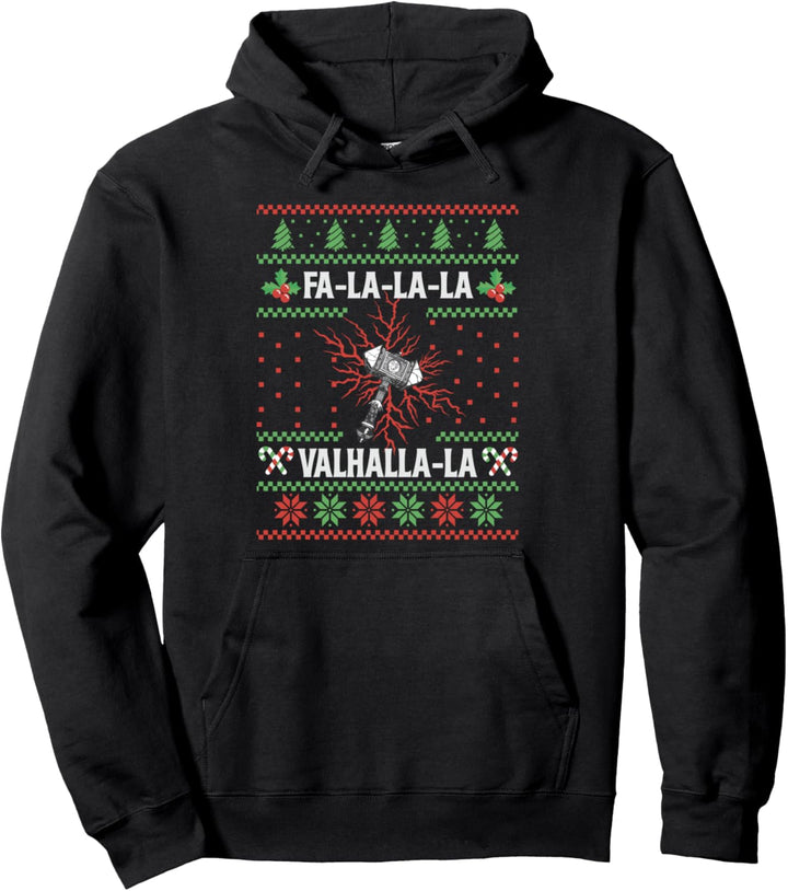 Fa-La-La-La Valhalla-La - Viking - Ugly Christmas Pullover Hoodie