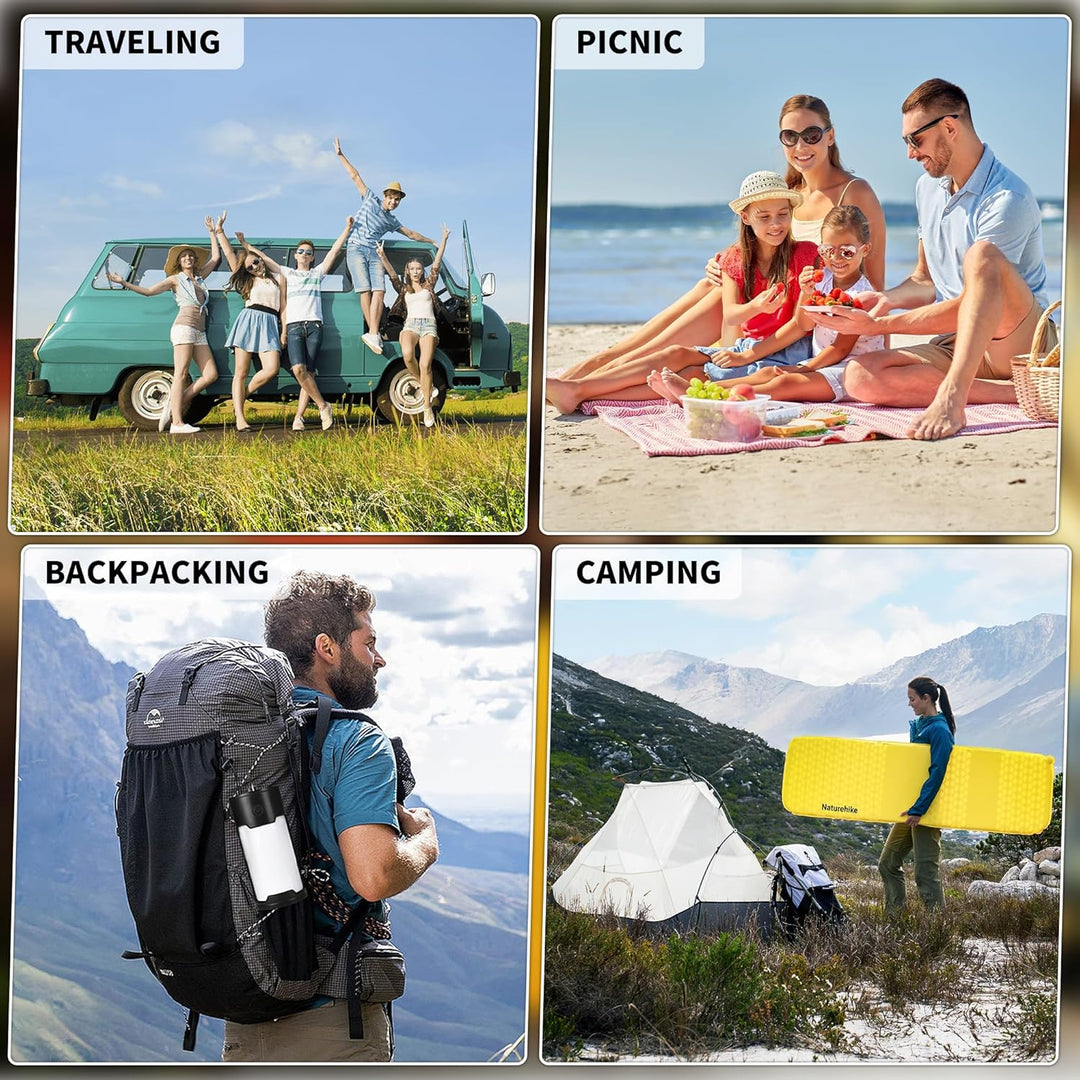 Naturehike Isomatte Selbstaufblasend Outdoor Camping Selbstaufblasende Isomatte – 3,5cm Dick mit Kle