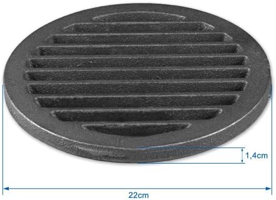 Grillrostprofi Ascherost - Feuerrost - Kohlerost - Kaminrost in Premium-Qualität, Gusseisen, rund, D