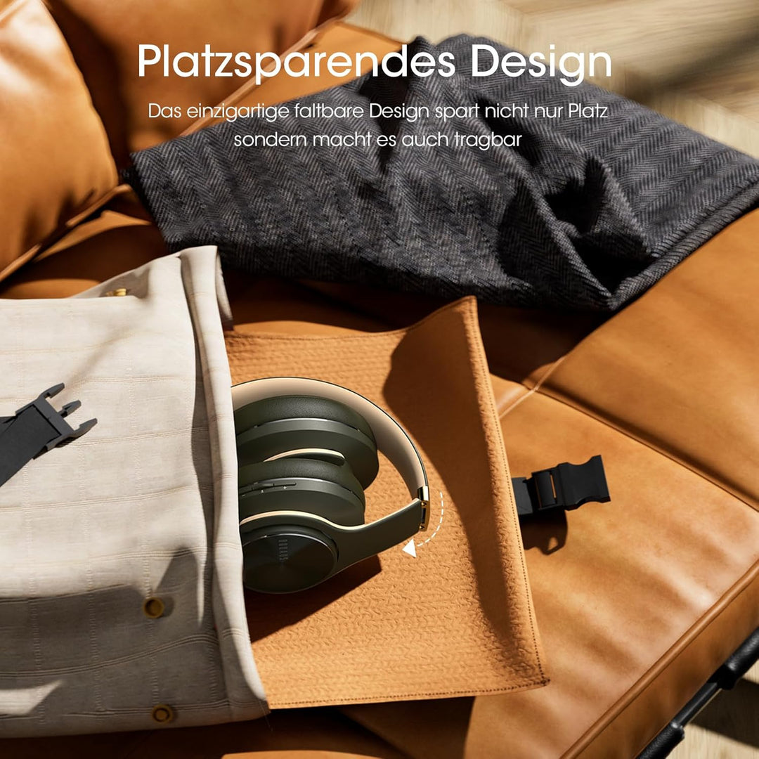 DOQAUS Bluetooth Kopfhörer Over Ear, [Bis zu 90 Std] Kabellose Kopfhörer mit 3 EQ-Modi, HiFi Stereo