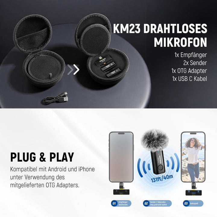 NEEWER Basics Vlogging Set für iPhone Android Phone für YouTube TikTok Streaming Filmaufnahmen Video