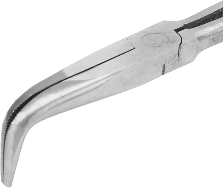 fasient1 Gebogene Spitzzange, 400 mm extra Langer Griff 90-Grad-Winkelbacken Gebogene Spitzzange für