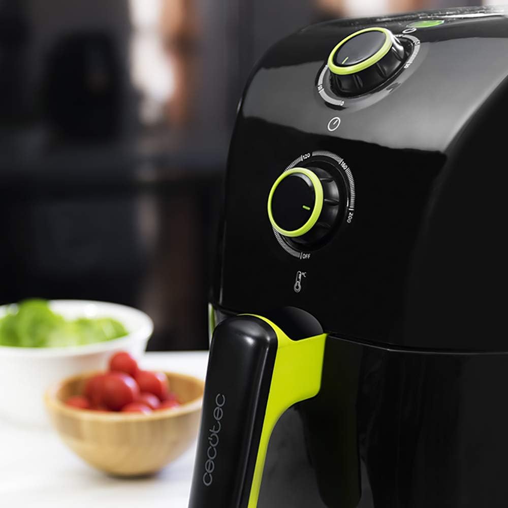 Cecotec Cecofry Compact Rapid Diät-Fritteuse, ohne Öl, einstellbare Temperatur bis 200 oC, Timer 30