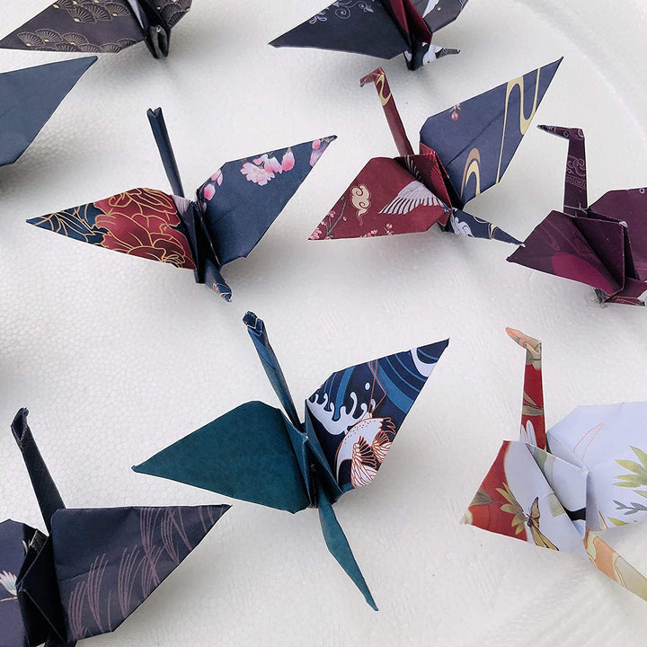 Origami-Papier-Kraniche, gross, 14,2 cm, handgefertigt, für Hochzeit, Party, Geburtstag, Babyparty,