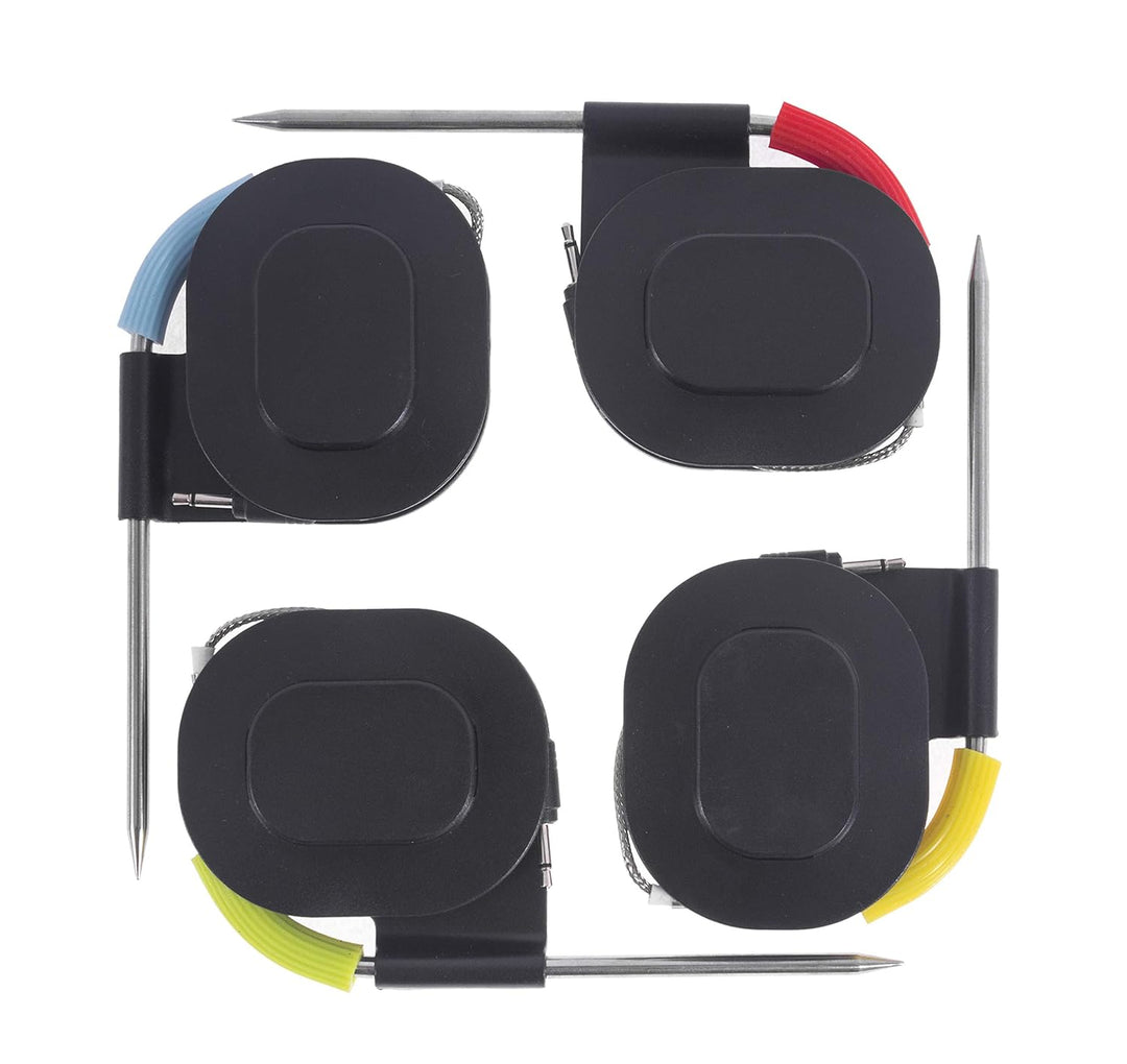 DELSbbq Ersatz-Fleischsonden 4er-Pack, kompatibel mit Weber iGrill & Connect Geräten, farbcodierte H