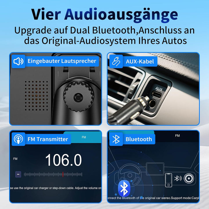 11.5 Zoll Carplay Display Android Auto Display,4K Car Play Kabelloses Carplay Android Auto Bildschir