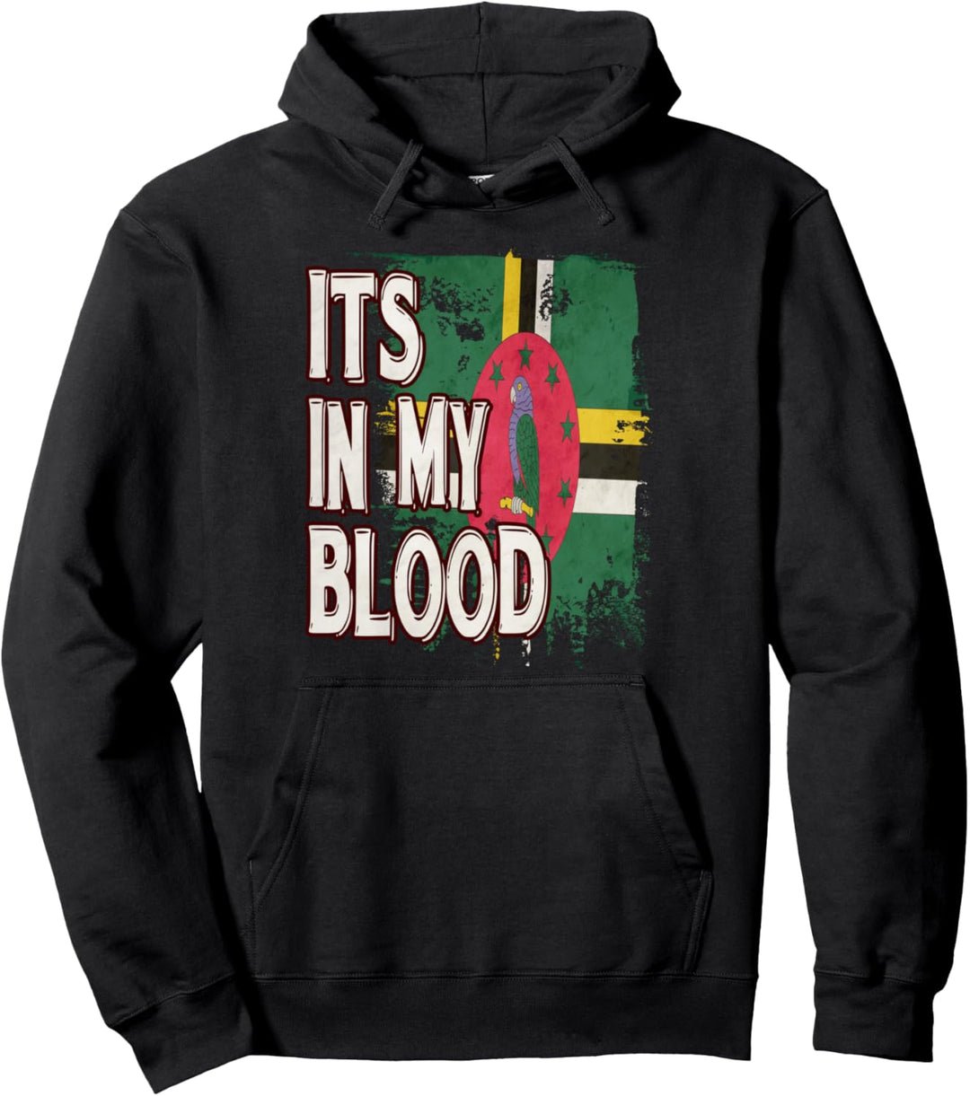 Dominica Vintage Heritage DNA-Flagge Pullover Hoodie