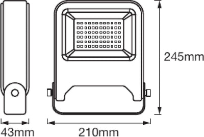 Ledvance LED Fluter, Leuchte für Aussenanwendungen, Warmweiss, 226,0 mm x 201,0 mm x 37,0 mm, ENDURA