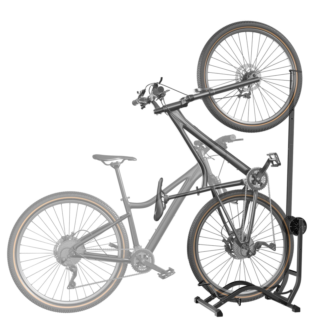 PEGZONE Fahrradständer, Vertikal & Horizontal, höhenverstellbarer, Passend für 20-29 Zoll & 90 mm(3,
