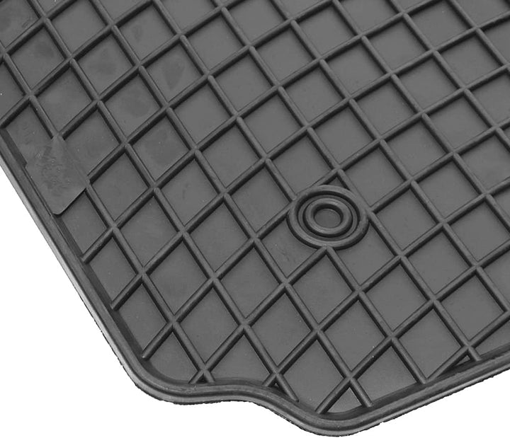 Bär-AfC PE62397 Gummimatten Auto Fussmatten Schwarz, Erhöhter Rand, Set 4-teilig, Passgenau für Peug