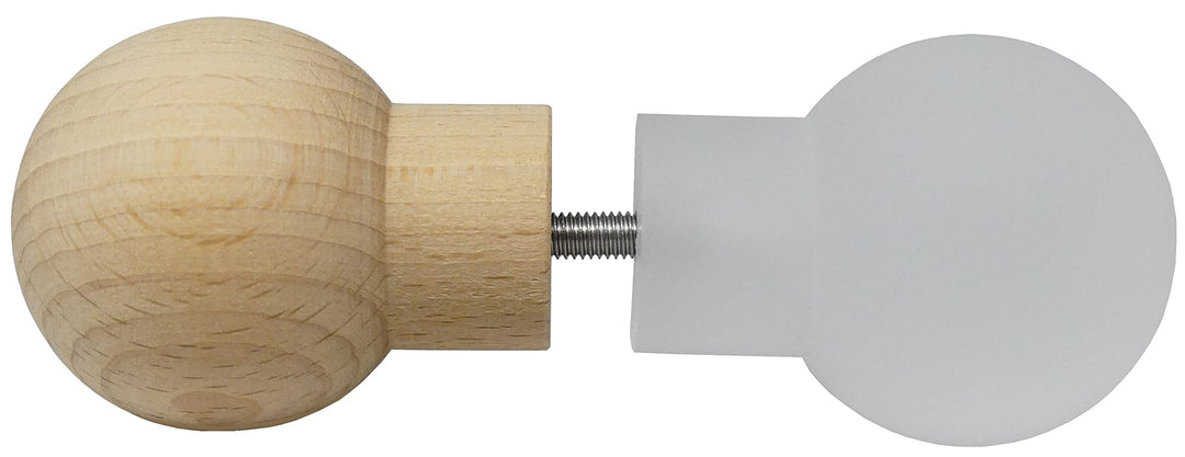 eliga Türknauf-Set für Sauna aussen Acryl, innen Holz