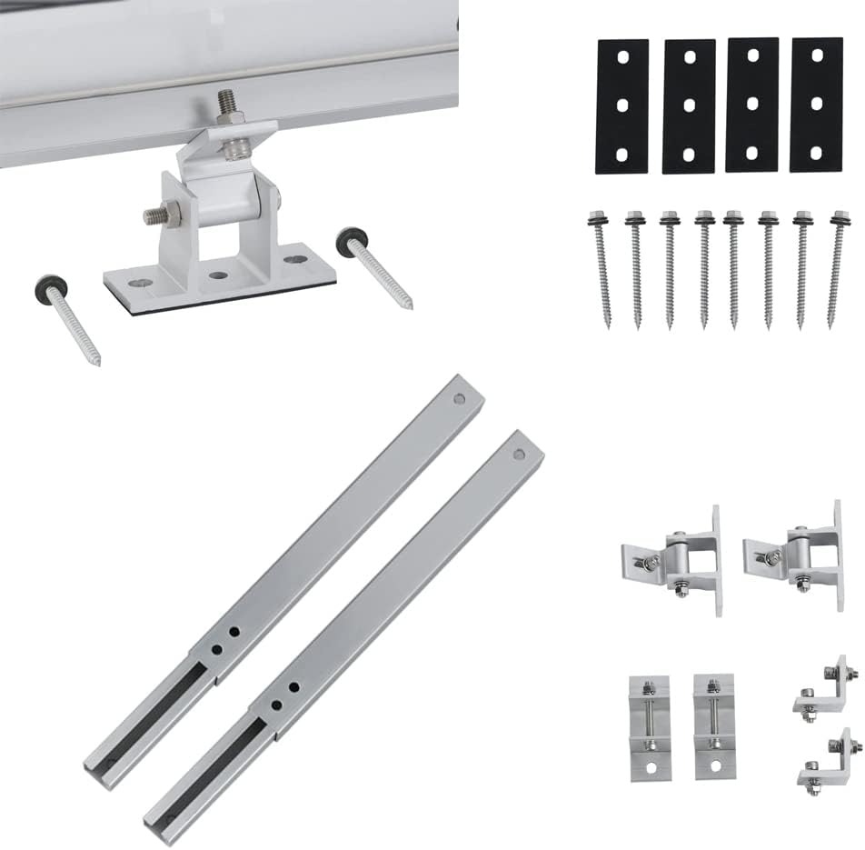 Solarmodul Dachhalterung Montage Balkongeländer, Befestigung Extra lange 1040mm Aufständerung, 0-60°