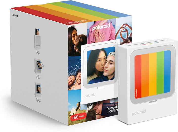Polaroid - Bundle HiPrint 3x3 (7.6 cm x 7.6 cm) Pocket Bluetooth Fotodrucker Weiss + 60 Blatt (6647)