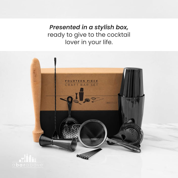 Premium Bar Set for Craft Cocktails at Home Bars and Professional Bartenders | Complete Stainless St