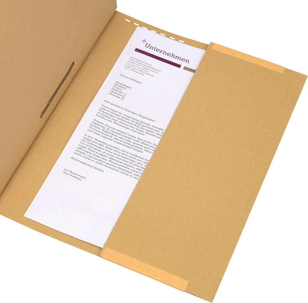 Elba Kredit- Personalhefter A4, aus Karton, 4 Kfm. Heftungen, braun, 25 Stück Gedruckt, Gedruckt