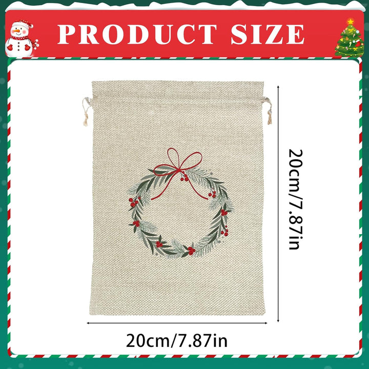 Geschenkverpackung Weihnachten Jutesäckchen20x30,6Stücke Nikolaussäckchen Weihnachtstüten Gross,Gesc