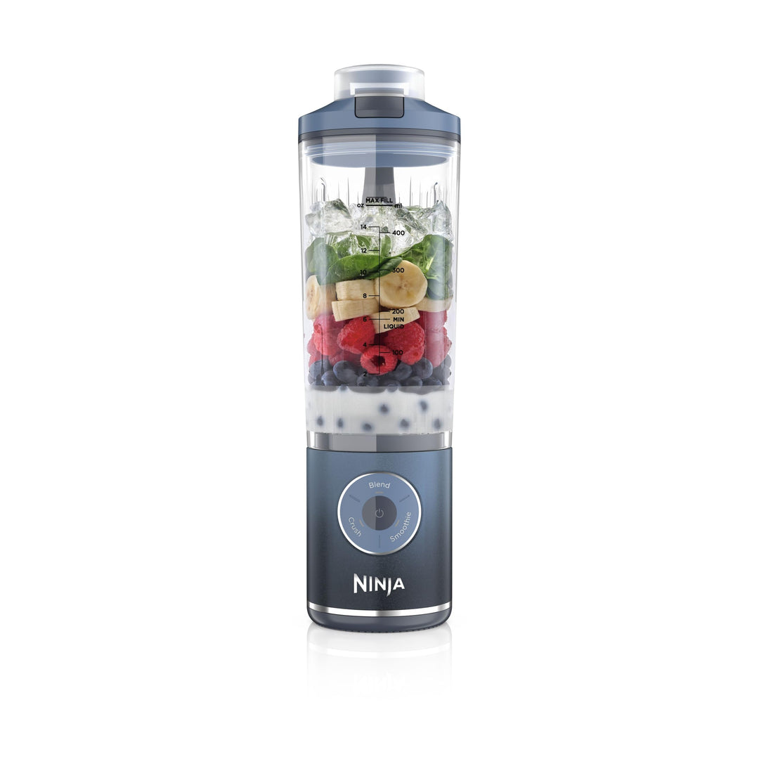 Ninja Blast Max Tragbarer Mixer, 570 ml, wiederaufladbarer Akku, Mixbecher & auslaufsicherer Deckel,
