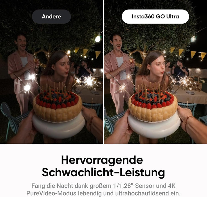 Insta360 GO Ultra Lauf-Bundle Polarweiss - freihändige 4K Mini-Cam, leicht &amp; mobil, top bei wenig Li
