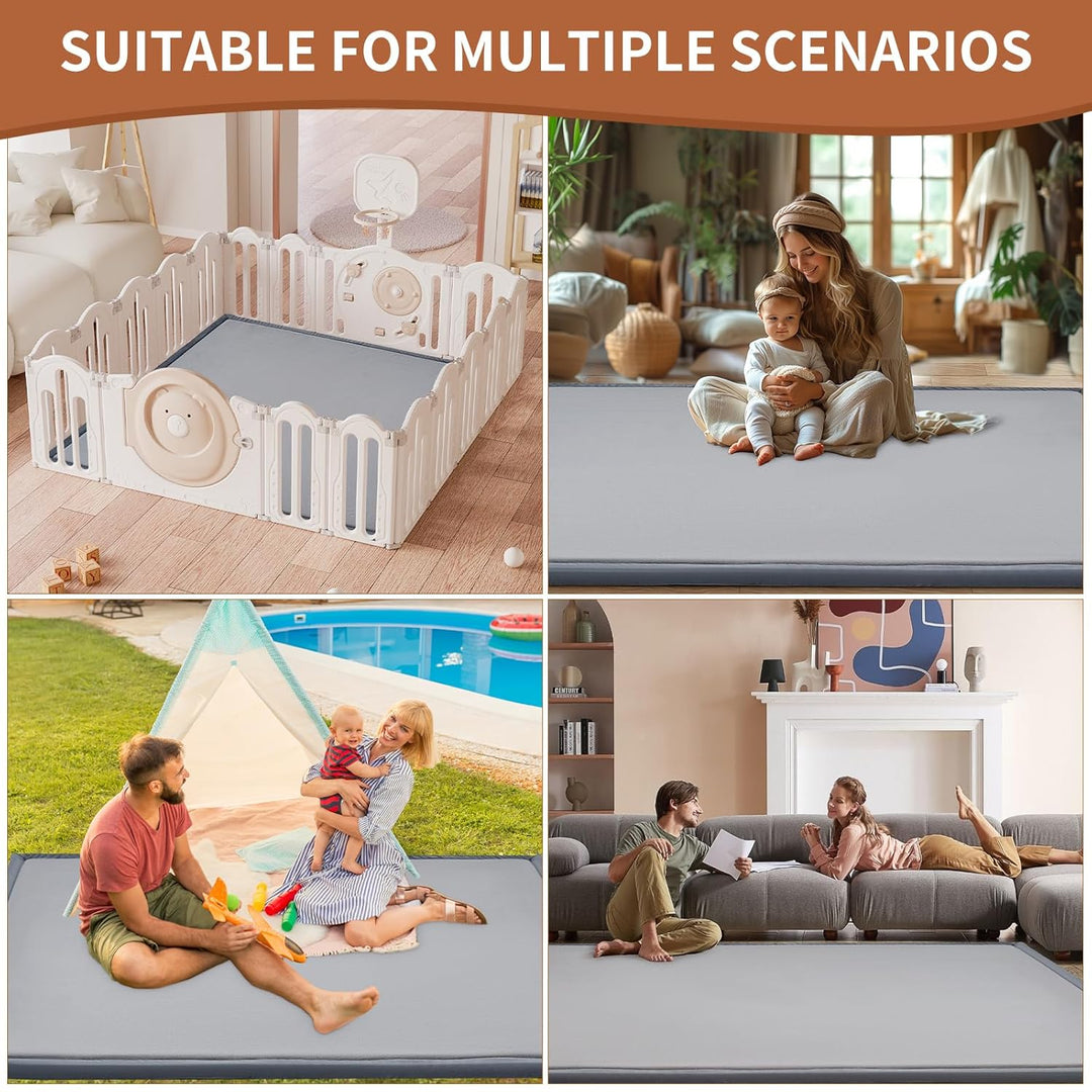 SUNYRISY Krabbelmatte Baby Spielmatte, 3.5cm Dicke Kinderzimmer Spielteppich Kinder Teppich für Mädc